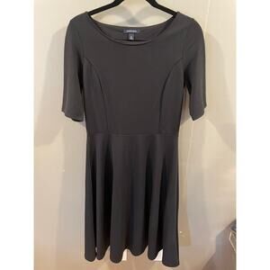 Small LANDS END black mid sleeve dress